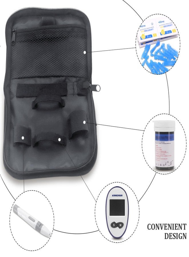 Hooshion Diabetes Travel Case, Diabetic Organizer Carrying Case Kit, Glucose Monitor Case, Blood Glucose Meter Storage Bag, Diabetic Supplies Carrying Case, Diabetic Bags for Supplies - Image 2